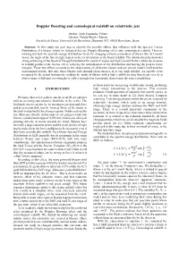 Doppler Boosting and Cosmological Redshift on Relativistic Jets