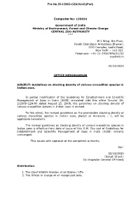 File No.25-1/2002-CZA(Vol-II)(Part)