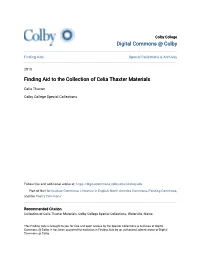 Finding Aid to the Collection of Celia Thaxter Materials