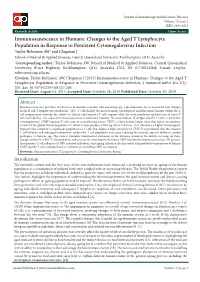 Immunosenescence in Humans: Changes to the Aged T Lymphocyte