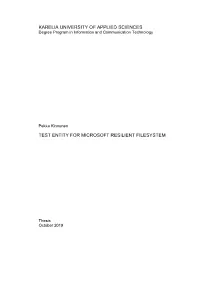 Karelia University of Applied Sciences Test Entity For