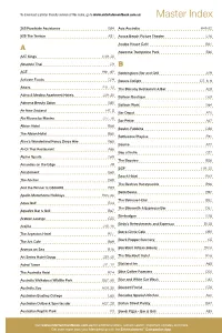 Master Index