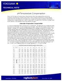 Ph Temperature Compensation