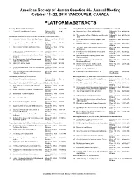 Platform Abstracts