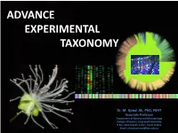 Advance Experimental Taxonomy