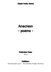 Anacreon - Poems