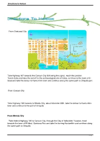 Directions to Holbox