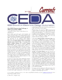 First IEEE Programming Challenge at IWLS Sponsored by CEDA