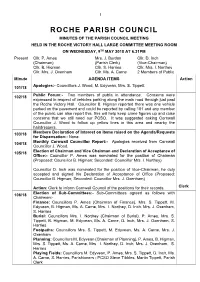 Minutes of Main Meeting 9 May 2018