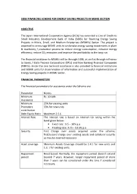 Sidbi Financing Scheme for Energy Saving Projects in Msme Section