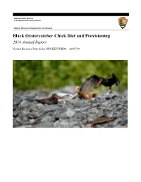Black Oystercatcher Diet and Provisioning 2014 Annual Report