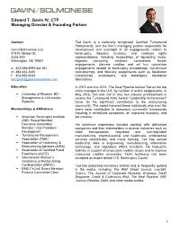 Edward T. Gavin IV, CTP Managing Director & Founding Partner