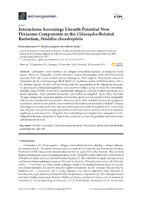 Interactions Screenings Unearth Potential New Divisome Components in the Chlamydia-Related Bacterium, Waddlia Chondrophila