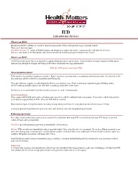 IUD (Intrauterine Device)