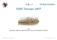 Module Kwalitee YAPC Europe 2007
