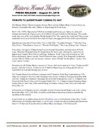 Tribute to Supertramp Coming to Hht