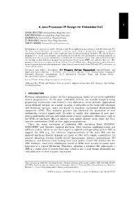 A Java Processor IP Design for Embedded Soc 1