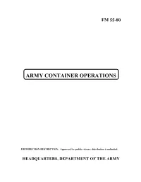 Army Container Operations