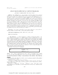 Copyright © by SIAM. Unauthorized Reproduction of This Article Is Prohibited. EXACT REGULARIZATION of CONVEX PROGRAMS 1327