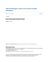 Does Reasonable Nonbelief Exist?