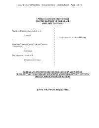 Memo for Motion