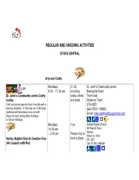 Regular and Ongoing Activities