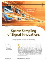 Sparse Sampling of Signal Innovations