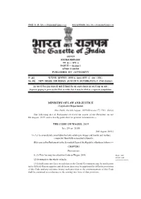 THE CODE on WAGES, 2019 No. 29 of 2019