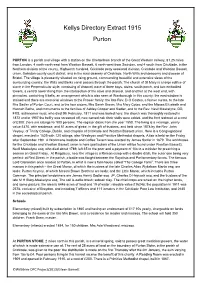 Kellys Directory Extract 1915 Purton
