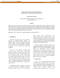 (MVC) Design Pattern Untuk Aplikasi Perangkat Bergerak Berbasis Java
