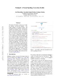 Neuspell: a Neural Spelling Correction Toolkit