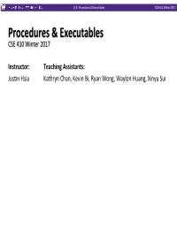 Procedures & Executables