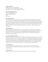 ARTG-2306-CRN-11966-Graphic Design I Computer Graphics