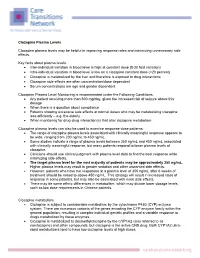 Clozapine Plasma Levels
