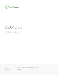 ESAP 2.5.3 Release Notes