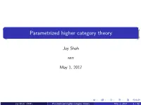 Parametrized Higher Category Theory