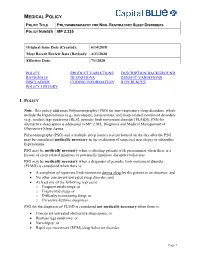 Polysomnography for Non-Respiratory Sleep Disorders