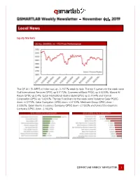 QSMARTLAB WEEKLY NEWSLETTER 1 Equity Markets