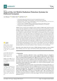 State-Of-The-Art Mobile Radiation Detection Systems for Different Scenarios