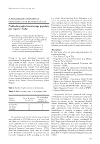 A Preliminary Overview of Monitoring for Raptors in Italy
