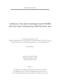 Calibration of the Global Hydrological Model WGHM with Water Mass Variations from GRACE Gravity Data