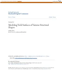 Modeling Yield Surfaces of Various Structural Shapes Oudam Meas Bucknell University, Oudam.Meas@Bucknell.Edu