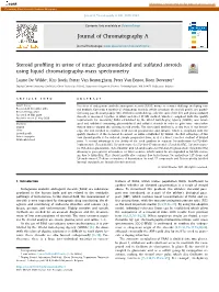 Steroid Profiling in Urine of Intact Glucuronidated and Sulfated