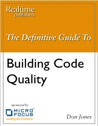 The Definitive Guide to Building Code Quality