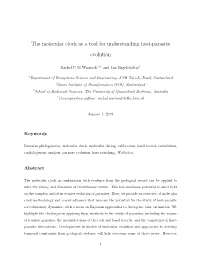 The Molecular Clock As a Tool for Understanding Host-Parasite Evolution