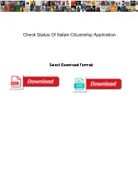 Check Status of Italian Citizenship Application
