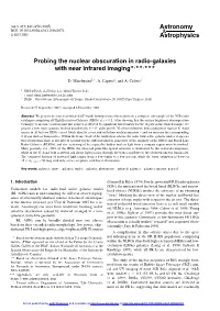 Probing the Nuclear Obscuration in Radio-Galaxies with Near Infrared Imaging�,��,�