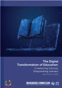 The Digital Transformation of Education: Connecting Schools, Empowering Learners September 2020