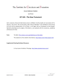 The New Testament Student Outline