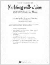 2020-2021 Catering Menu